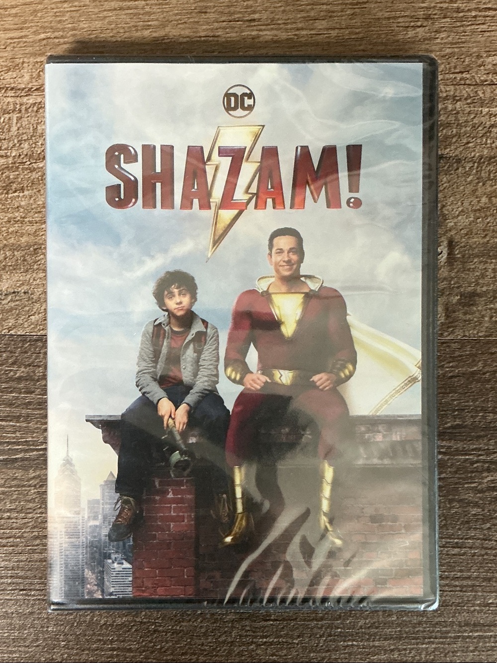 DC Shazam! DVD — Red, Gold and Blue Cover